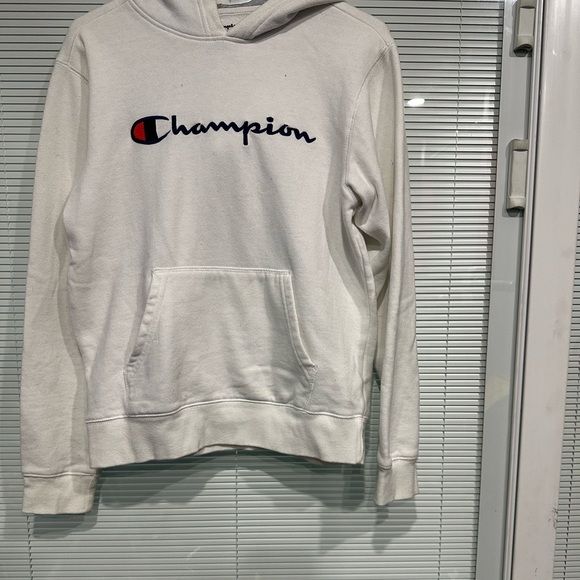 Champion Gray and White Athletic Hoodie - Picture 2 of 4